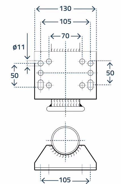 Roue jockey repliable remorque bagagère 250 Kg 60 mm avec support