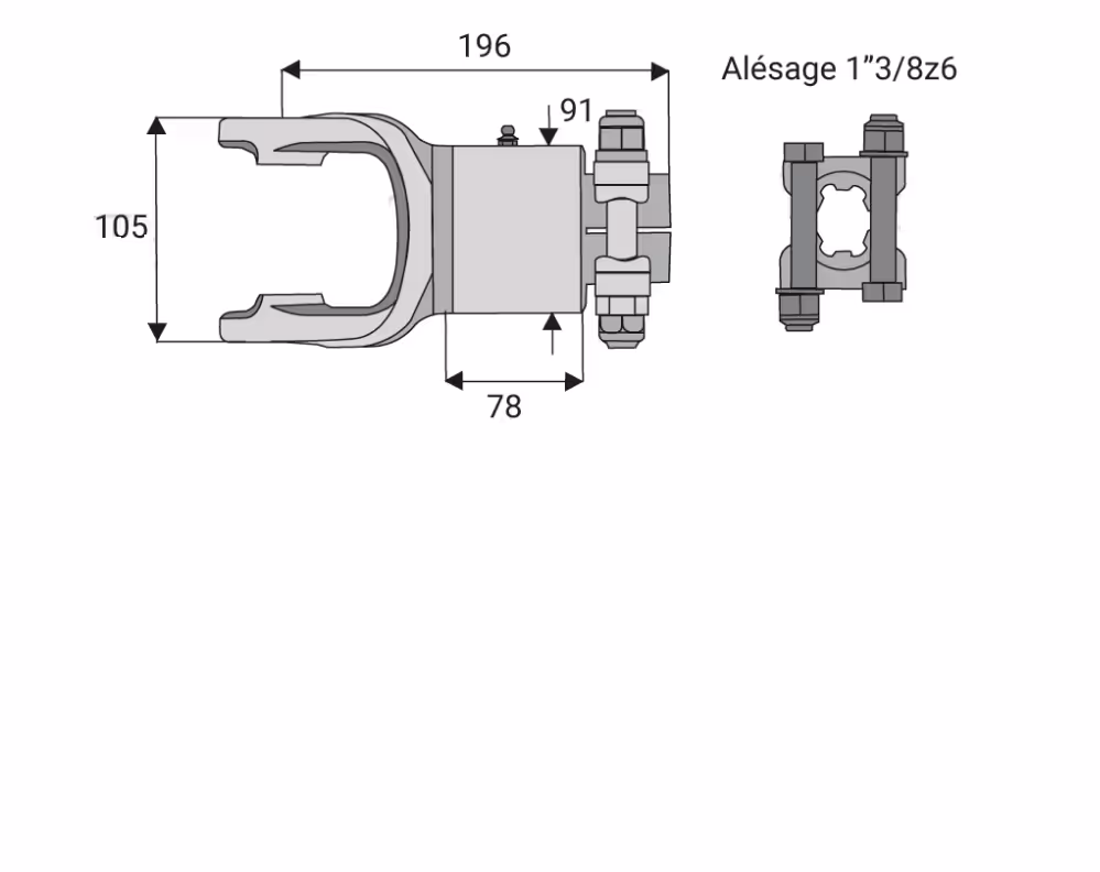 Roue libre 36x89 1"38/8 Z6