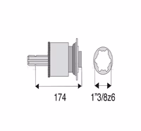 Roue libre mâle/femelle 1" 3/8 6z