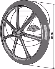 Roue cambridge 900mm Adaptable