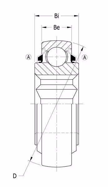 Rouelement hexagonale 28.6x72x25.2 mm Case IH 84330069