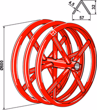 ROULEAU ANNEAUX EN FORME DE TOIT