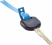 ROULEAU DE 1000 PORTE-CLES A JETER BLEUS