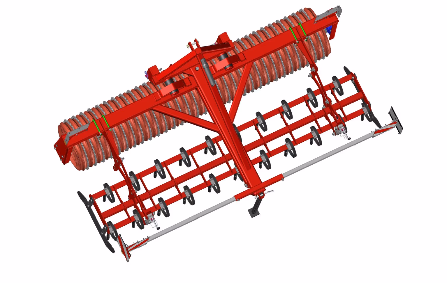 Rouleau porté poussé avec dents RLP 300 Quivogne