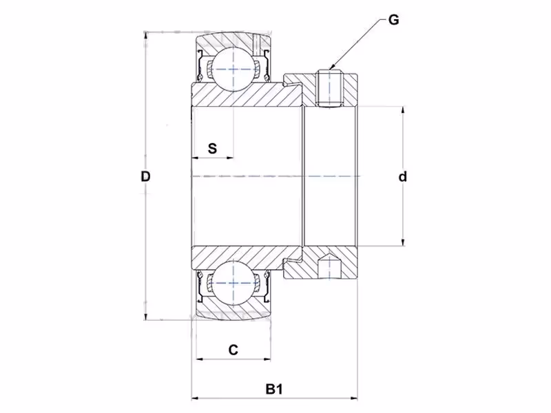 Roulement à billes 30x62x16 mm ES206
