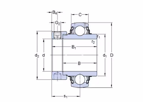 Roulement à billes 34.925x72x38.9 mm SKF Yet 207-106