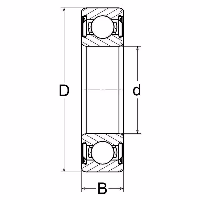 Roulement a billes etanche 6303 2rsh/c3