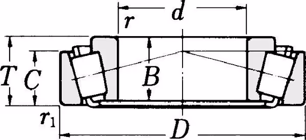 Roulement à rouleaux coniques 50x90x24.75 mm Timken 32210 
