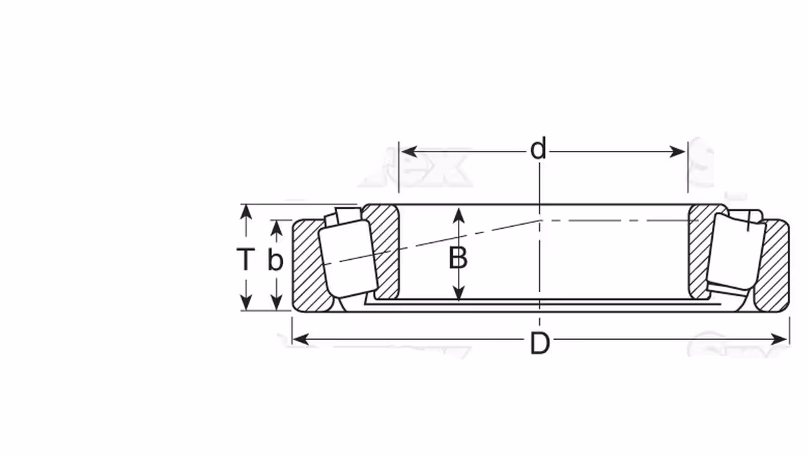 Roulement à rouleaux coniques - adaptable sur tracteurs John-Deere - ref JD7445