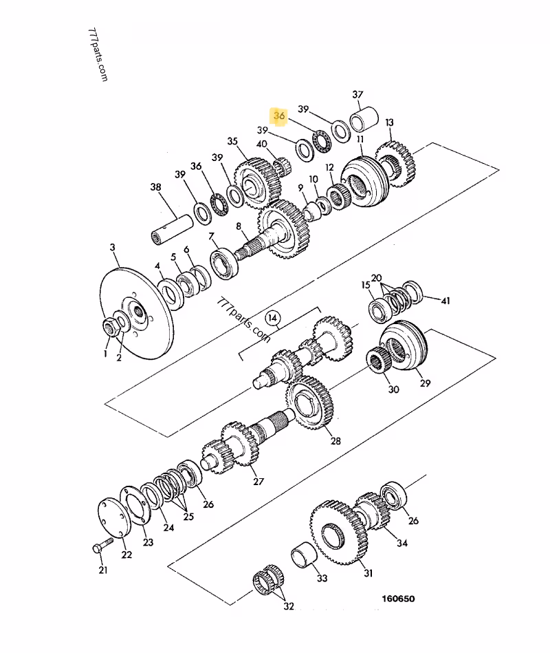 ROULEMENT AIGUILLES JCB REF 917/51400