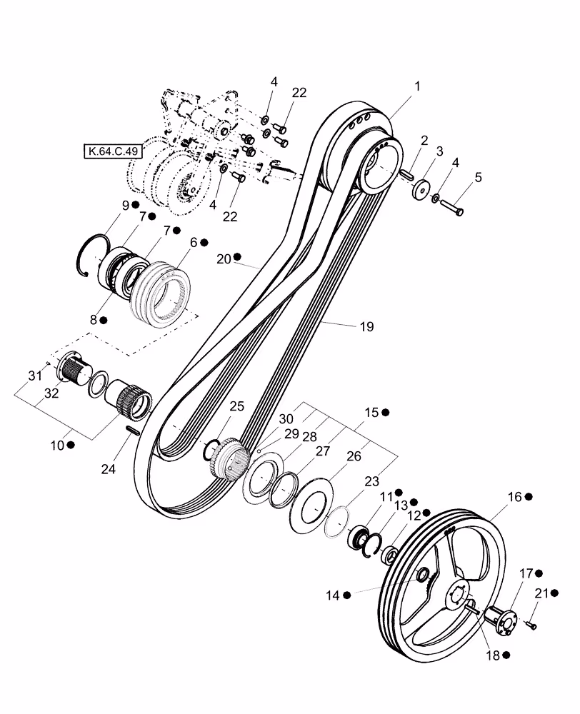Roulement pour moissonneuse 87332634 - Case IH
