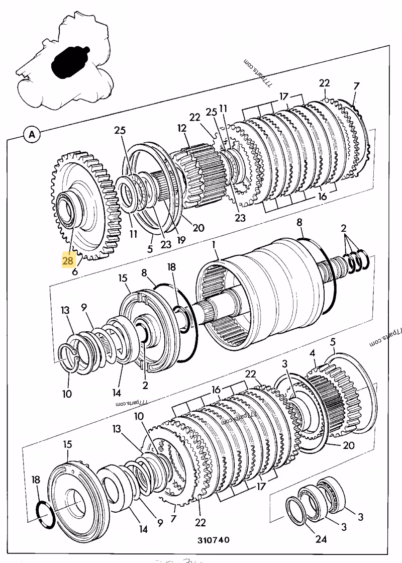 ROULEMENT JCB REF 907/52800