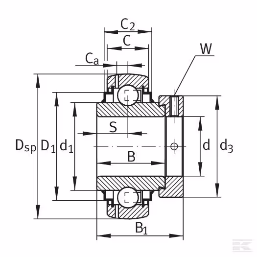 Roulement palier avec bague de serrage YEL 205 | SKF