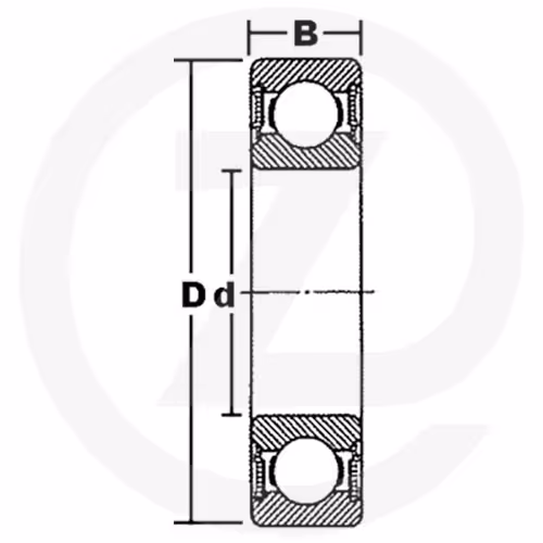 Roulement rigide a billes 6302-2rsh