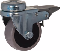 Roulette a oeil pivotante+frein d.100 al lisse 70kg