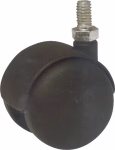 Roulette de fauteuil pivotante dble galet d.50 a tige 8mm