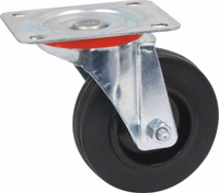 Roulette pivot.chape zinguee bandage caoutch. d200 220kgs