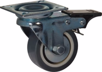 Roulette pivotante+frein corps nylon d.50 al lisse 40kg