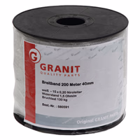 Ruban clôture 10mm L250m blanc 