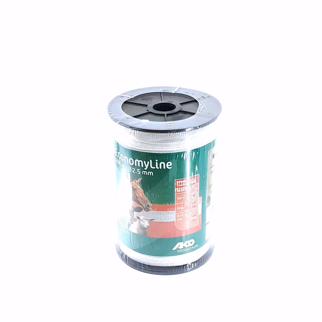 Ruban de clôture blanc 12.5 mm 200m EcoLine