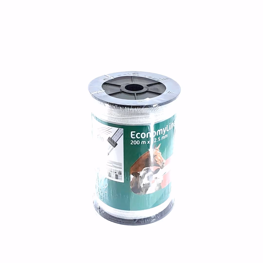 Ruban de clôture blanc 12.5 mm 200m EcoLine