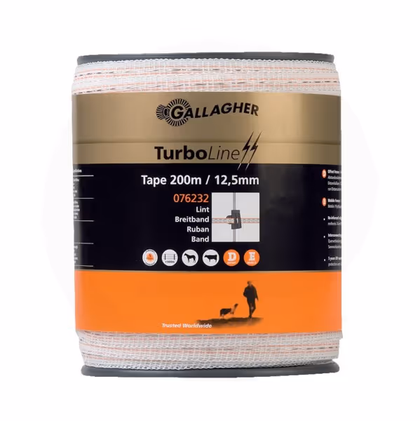 Ruban de clôture TurboLine 12,5mm 200m