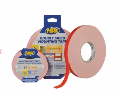 Ruban de montage double face - blanc 19mmx25m