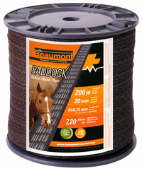 Ruban marron Paddock 20 mm marron 200 m