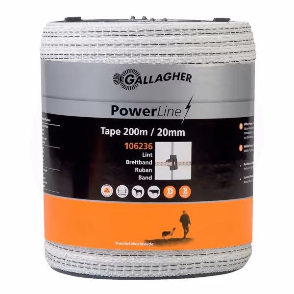 Ruban PowerLine 20mm 200m blanc 