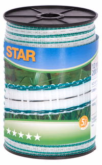 Ruban Star Classe blanc/vert 12mm 200m