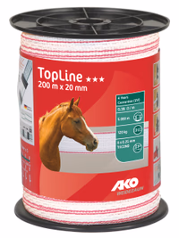 Ruban TopLine blanc/rose, 200m, 20mm