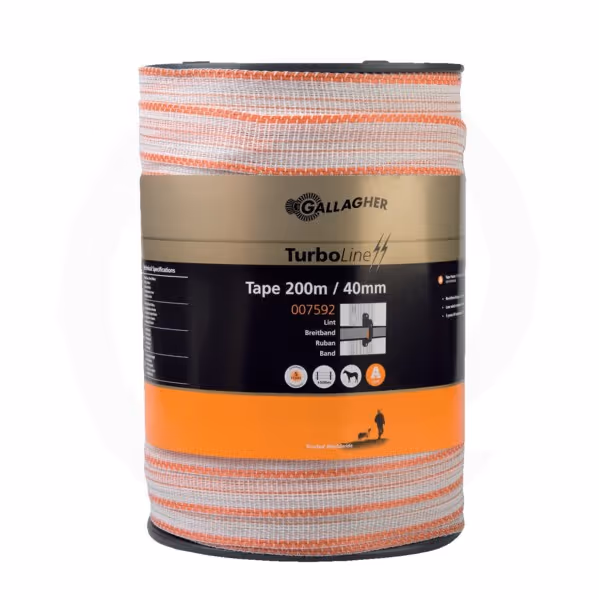 Ruban cloture Turbo Standard - Gallagher - 200m x 40mm