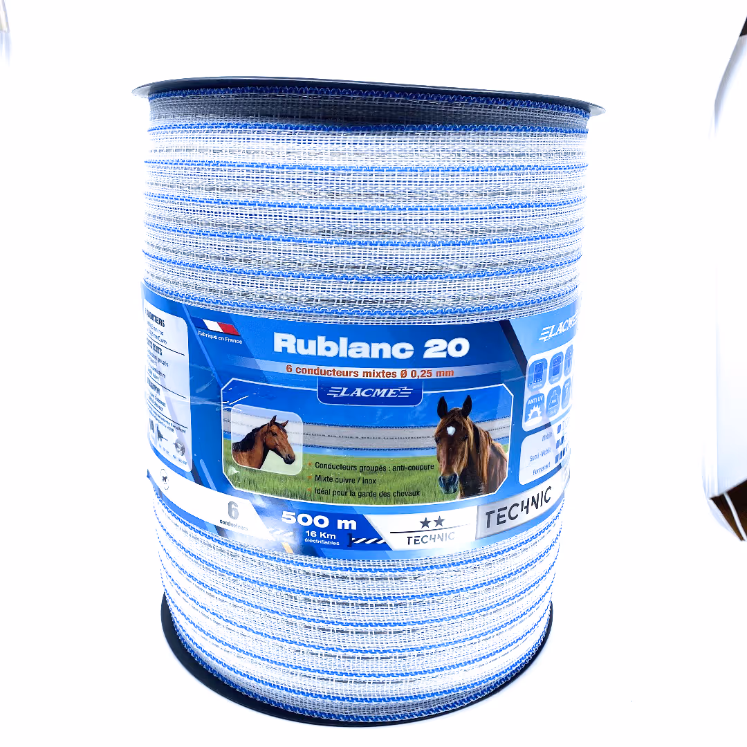 RUBLANC 20mm/500m Blanc Lacmé