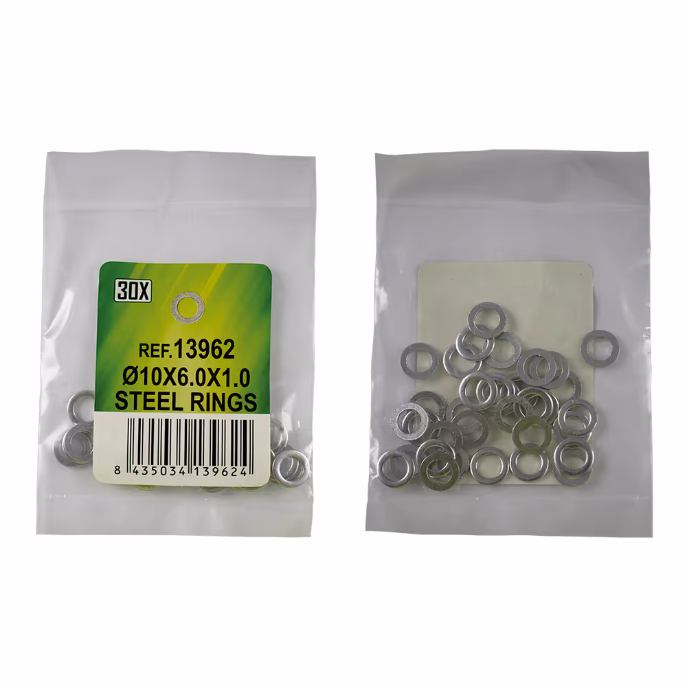 Sac de 30 rondelles en acier - ø10x6.0x1.0