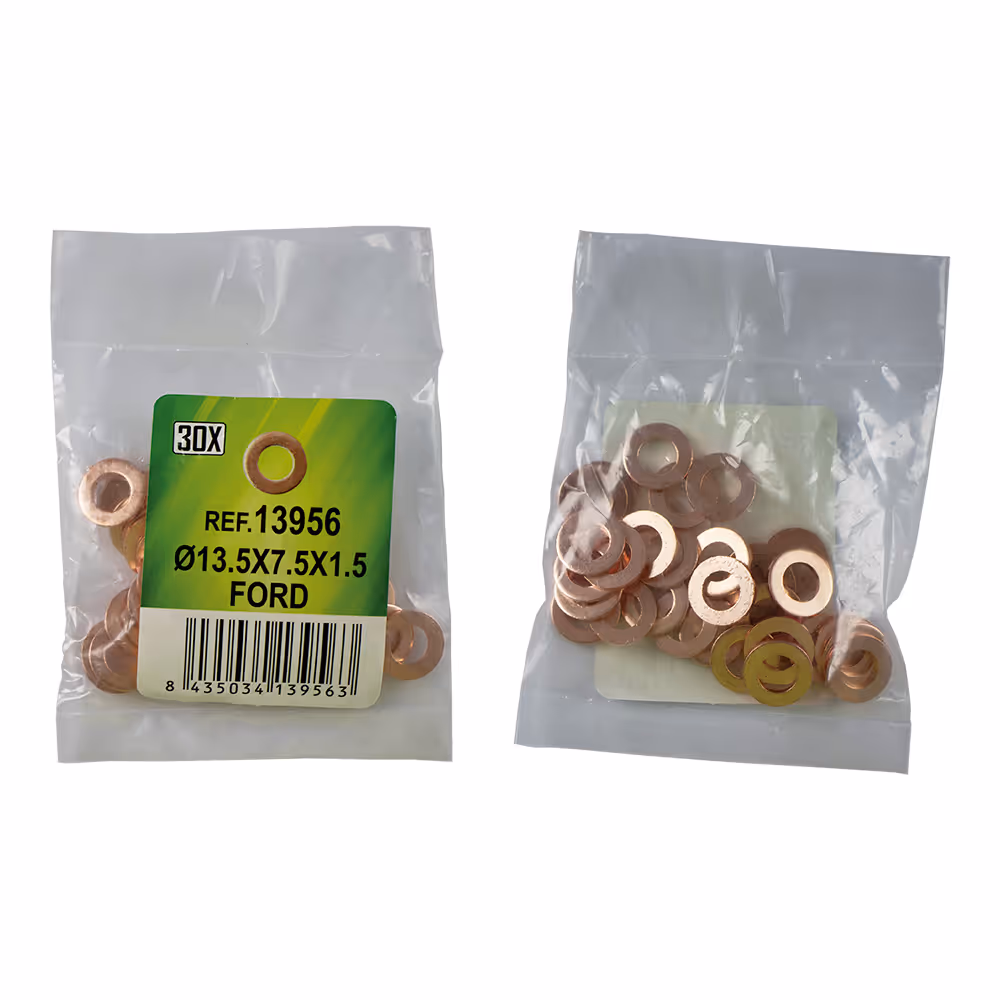 Sac de 30 rondelles en cuivre pour injecteurs - ø13.5x7.5x1.5 - ford (ref. 53464)