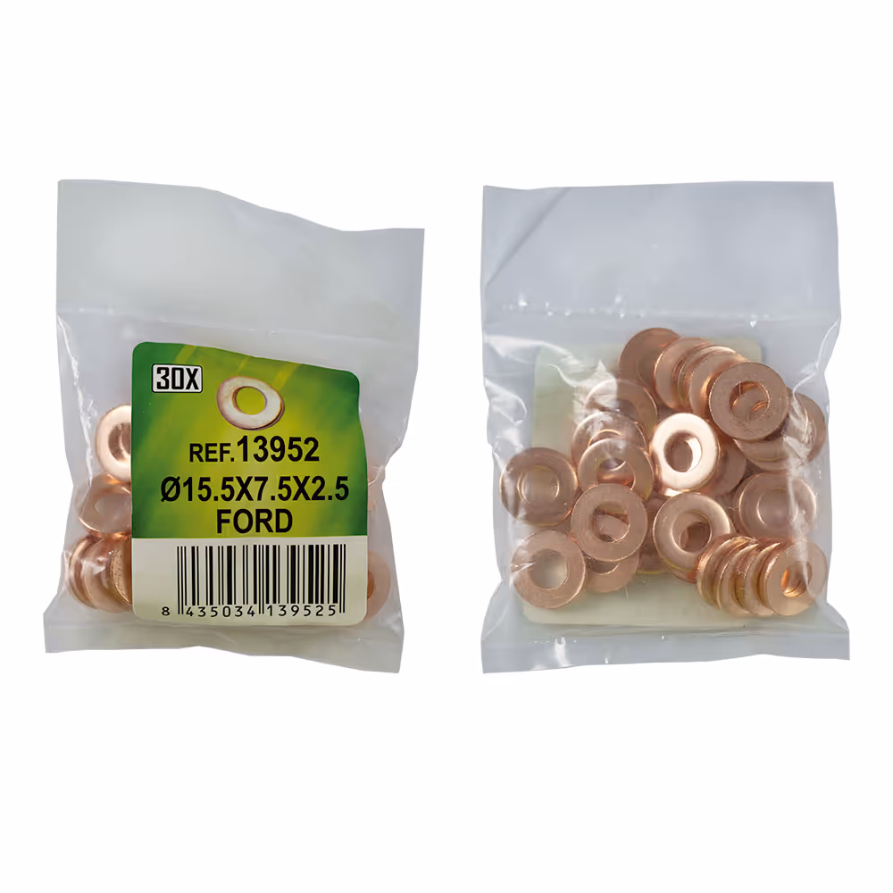 Sac de 30 rondelles en cuivre pour injecteurs - ø15.5x7.5x2.5 - ford (ref. 53464)