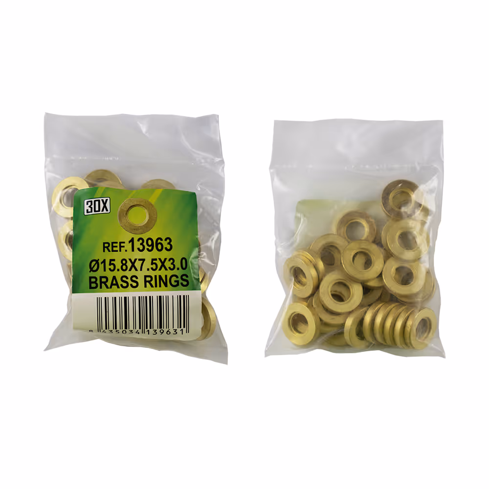 Sac de 30 rondelles en laiton - ø15.8x7.5x3.0