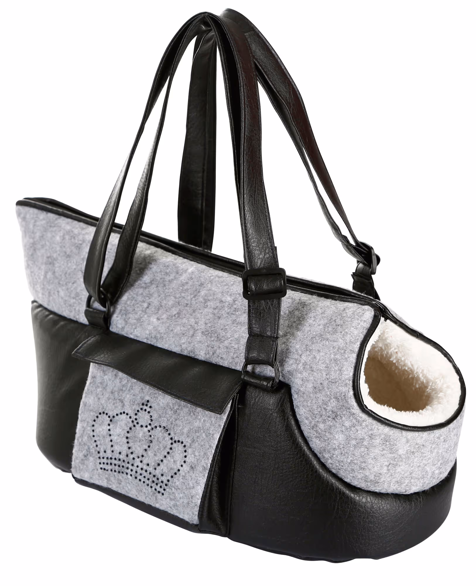 Sac de transport Chiara gris clair/noir, 40X20X21cm