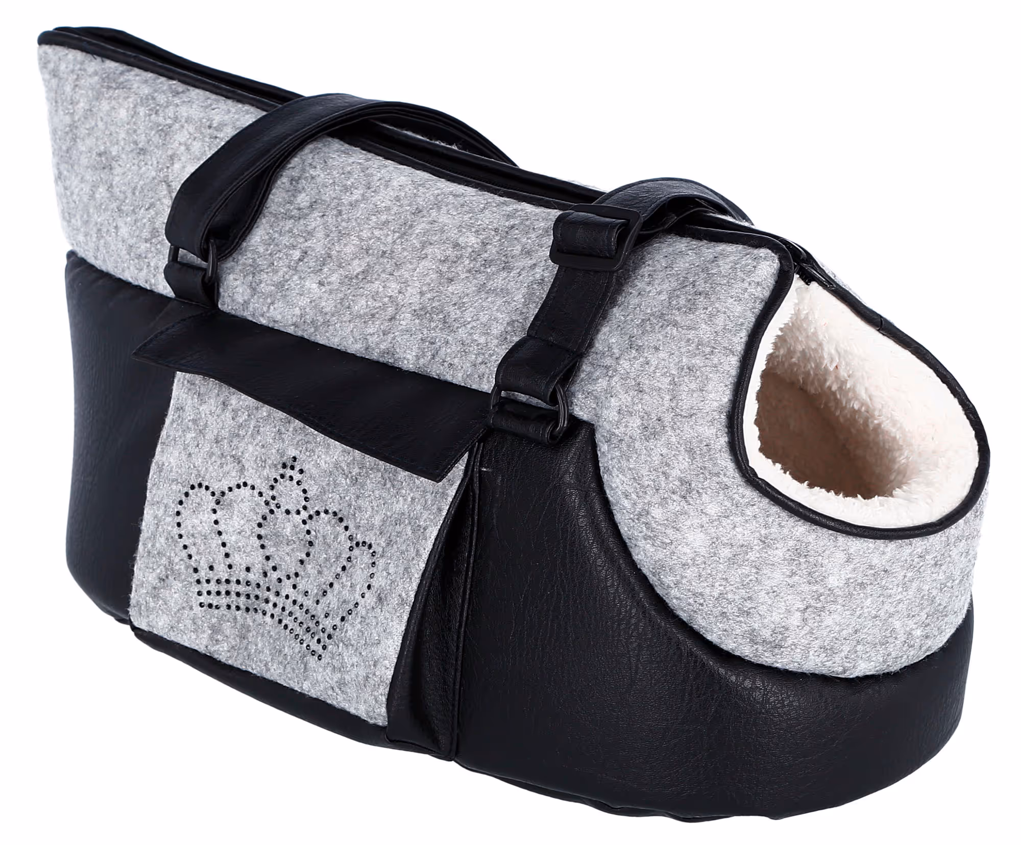 Sac de transport Chiara gris clair/noir, 40X20X21cm