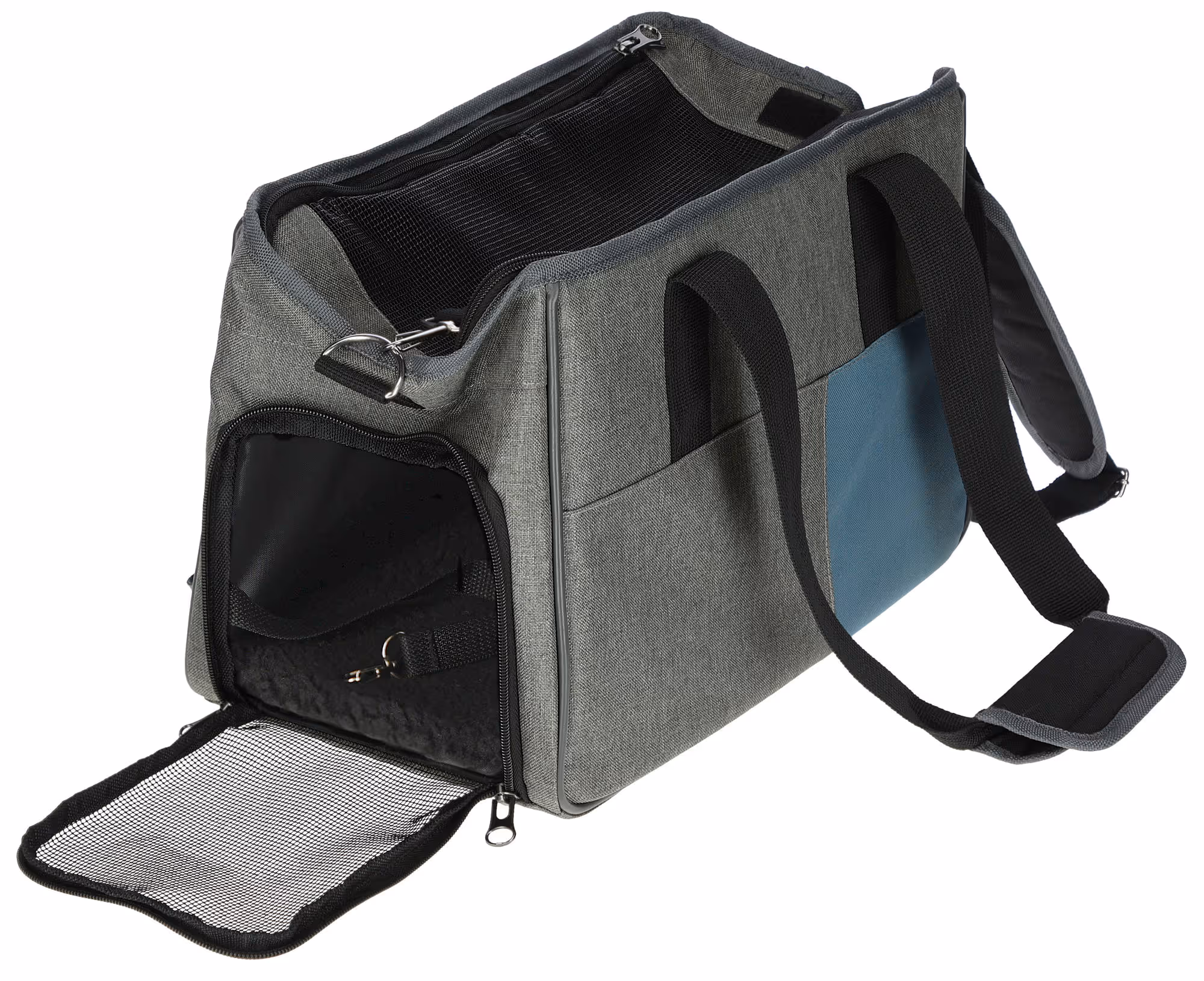 Sac transport Vacation gris/bleu, 44X20X27cm