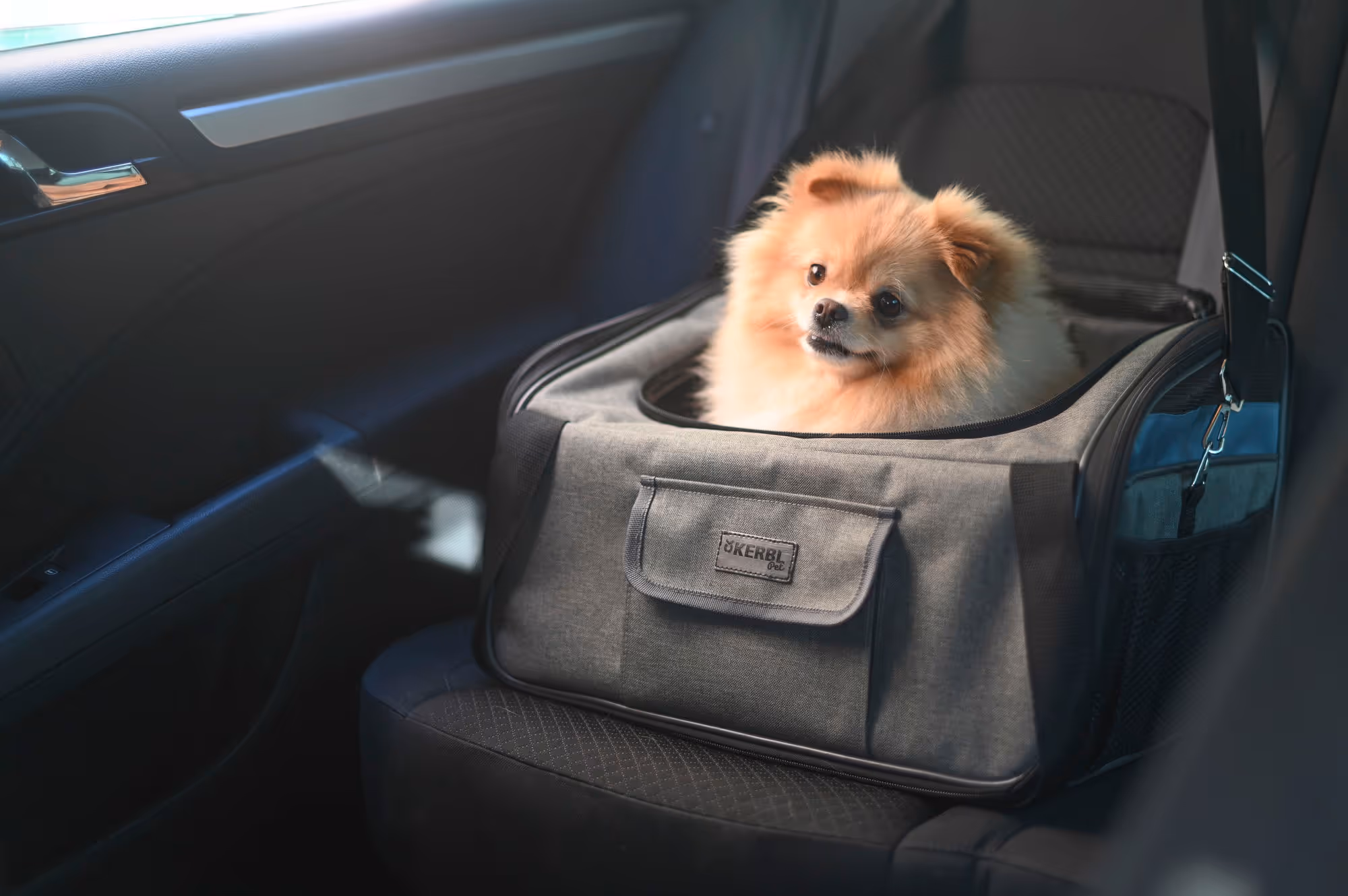 Sac voiture Vacation gris/bleu, 44X35X30 cm