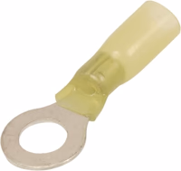 Sachet 10 cosses a oeil thermoretractable jaune pour fil 4 a 6mm² m5