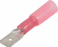 Sachet 10 cosses plates males thermoretractables rouge