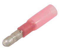 Sachet 10 cosses rondes males thermoretractables rouge m4