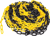 SACHET 25M CHAINE SIGNALISATION -PLASTIQUE- JAUNE / NOIR