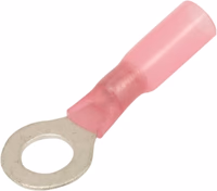 Sachet 50 cosses a oeil thermoretractable rouge pour fil 0.5 a 1.5mm² m5