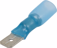 Sachet 50 cosses plates males thermoretractables bleues
