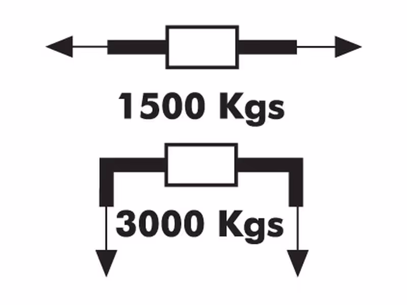 Sangle à cliquet 5M, D Plate, 1500 - 3000kg