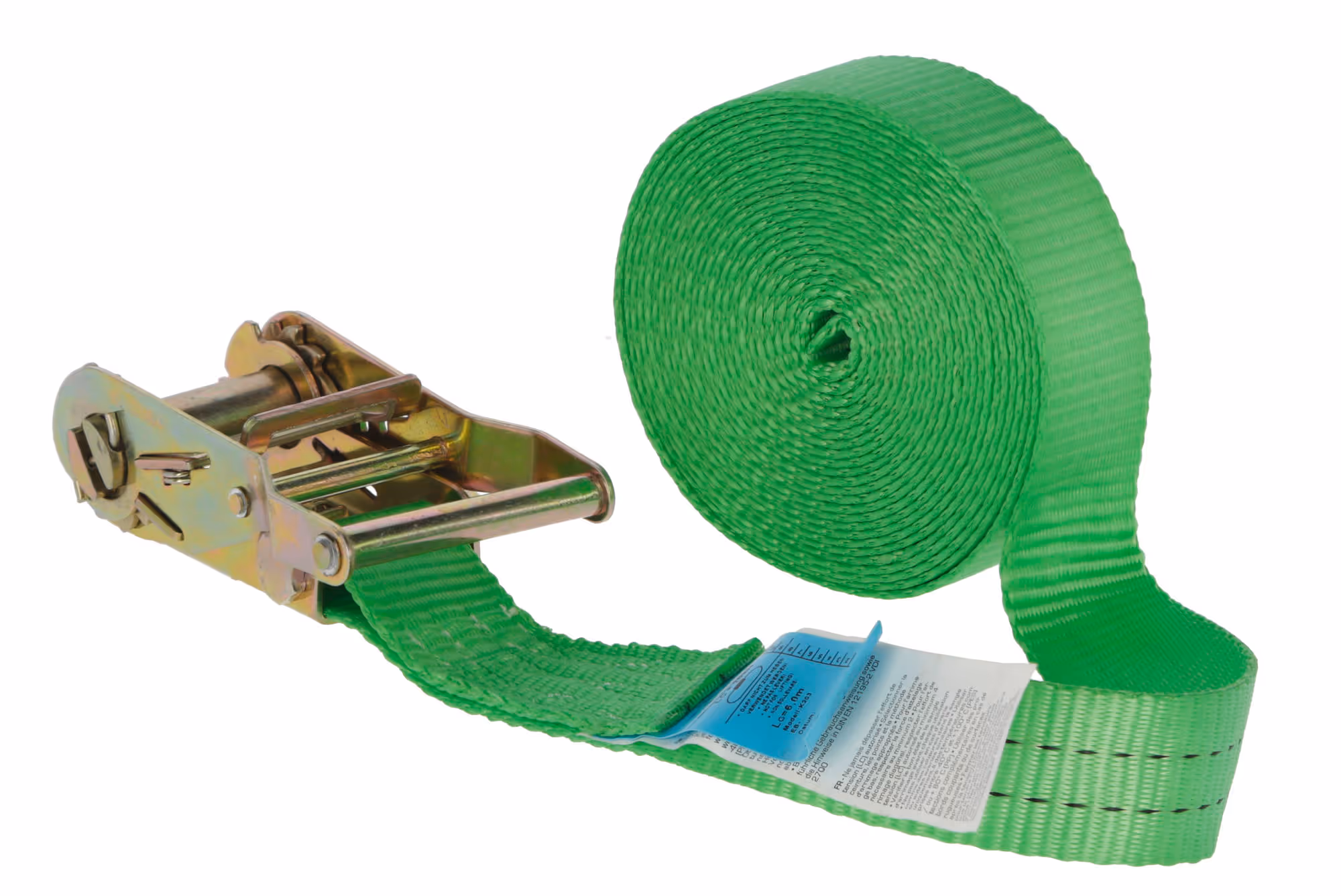 Sangle d'arrimage 35mmX6m, verte