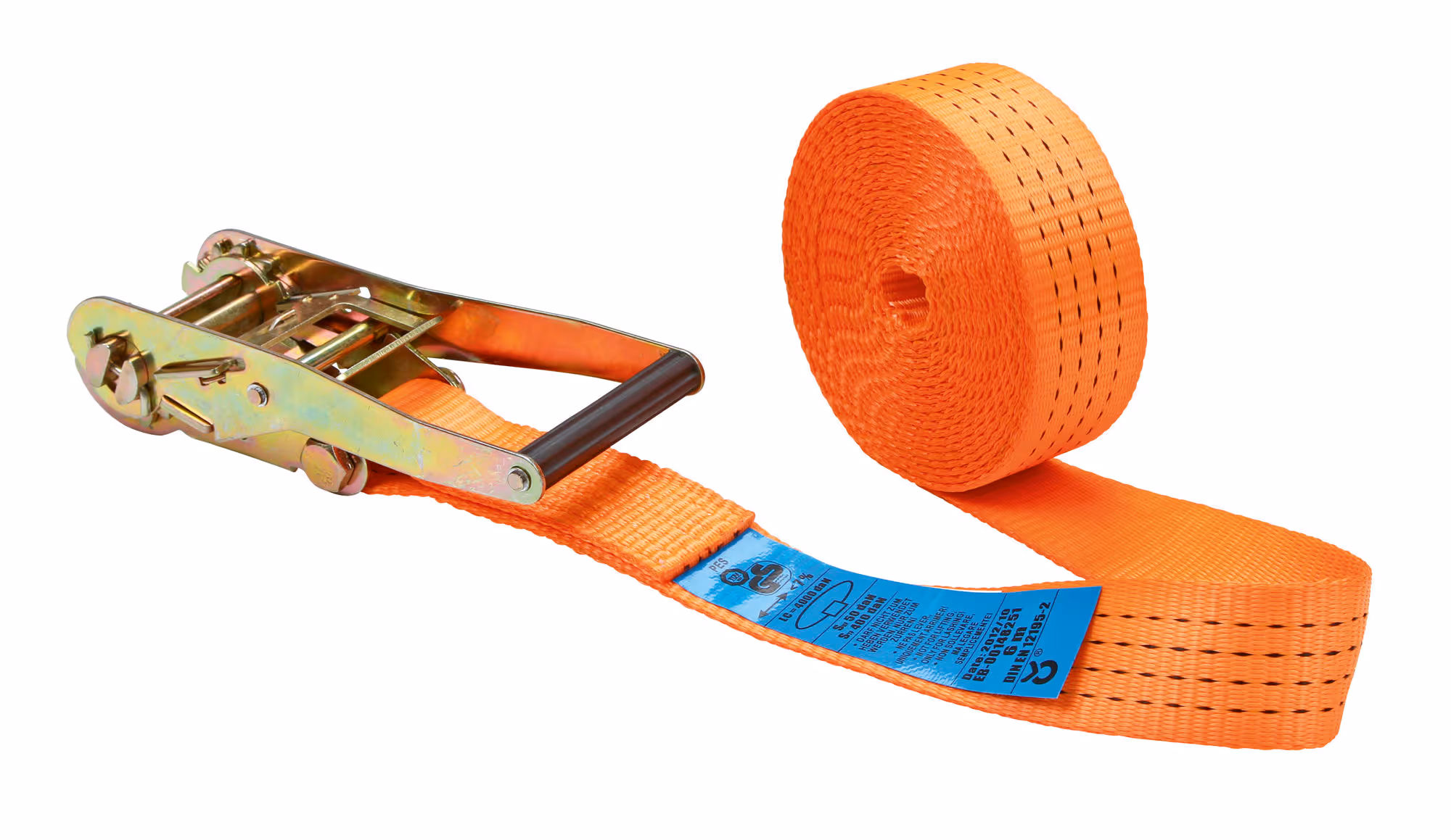 Sangle d'arrimage 50mm X 6m, orange